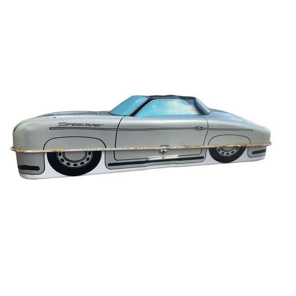 Classic Porsche 356 Speedster Tin Toy Storage Pencil Case Vntg Collectible - Picture 10 of 10